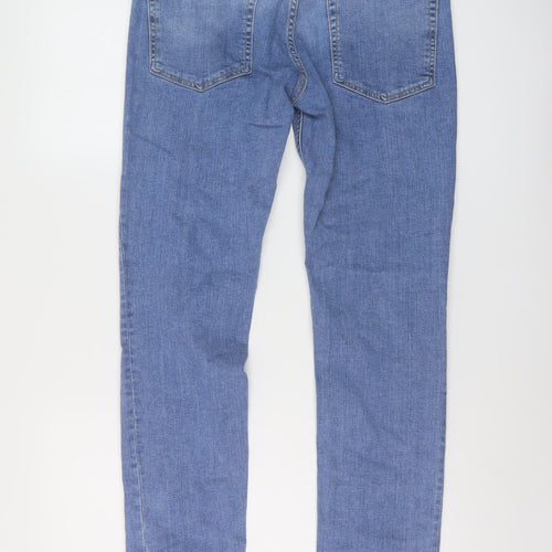 French Connection Mens Blue Cotton Skinny Jeans Size 30 in L32 in Slim Button