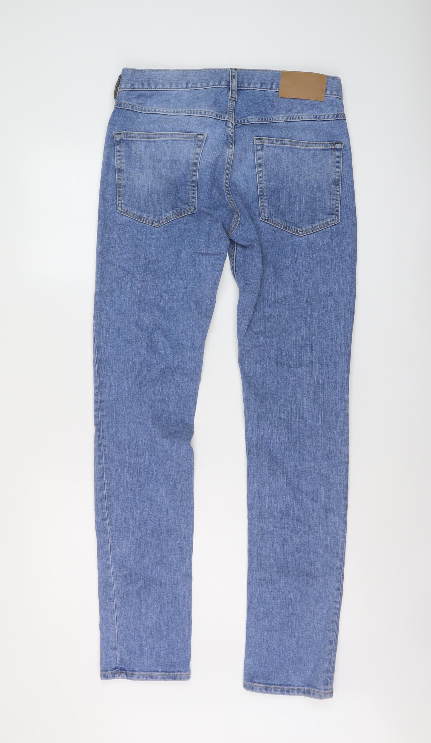 French Connection Mens Blue Cotton Skinny Jeans Size 30 in L32 in Slim Button