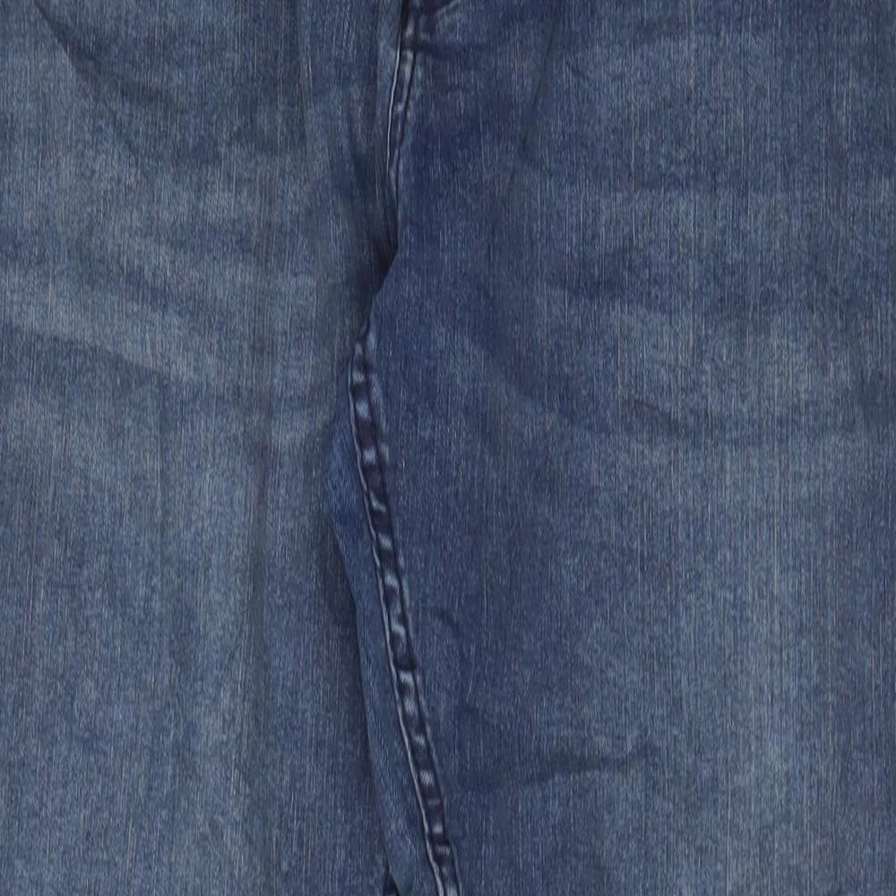 Denim & Co. Mens Blue Cotton Straight Jeans Size 36 in L32 in Regular Button