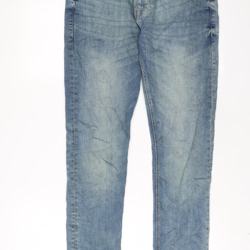 NEXT Mens Blue Cotton Skinny Jeans Size 30 in L31 in Regular Zip