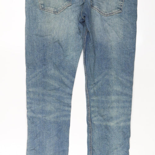 NEXT Mens Blue Cotton Skinny Jeans Size 30 in L31 in Regular Zip