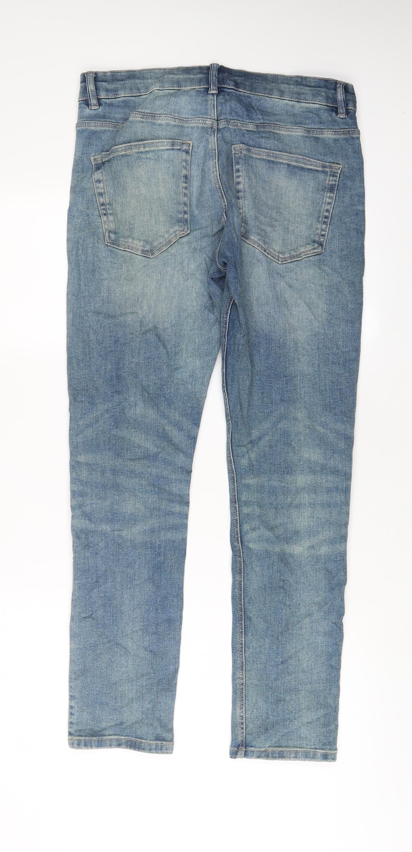 NEXT Mens Blue Cotton Skinny Jeans Size 30 in L31 in Regular Zip