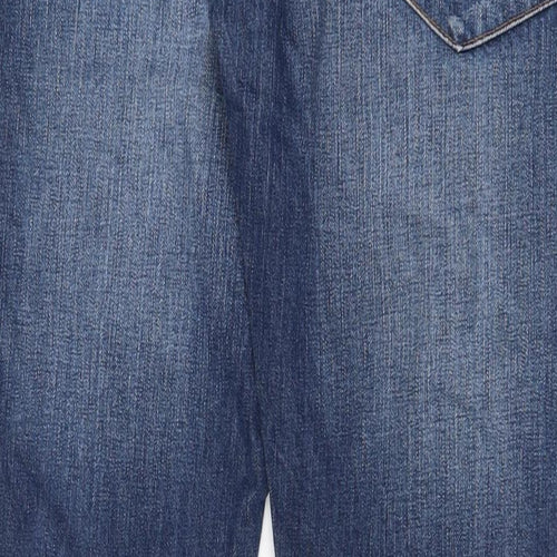 Ben Sherman Mens Blue Cotton Bootcut Jeans Size 36 in L34 in Regular Zip - Long Leg