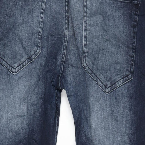 Denim & Co. Mens Blue Cotton Blend Tapered Jeans Size 36 in L32 in Slim Zip - Raw Hem