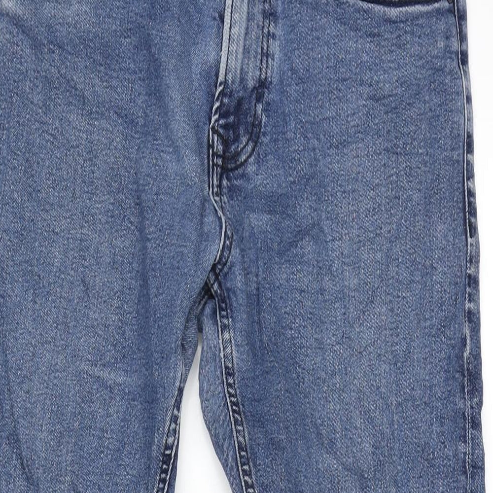 NEXT Mens Blue Cotton Blend Straight Jeans Size 30 in L29 in Slim Zip