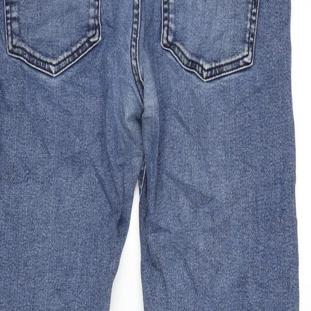 NEXT Mens Blue Cotton Blend Straight Jeans Size 30 in L29 in Slim Zip