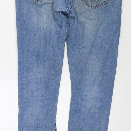 NEXT Mens Blue Cotton Skinny Jeans Size 30 in L30 in Regular Zip