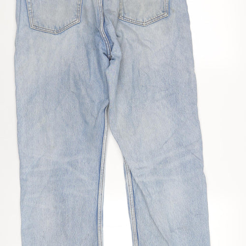 Weekday Mens Blue Cotton Straight Jeans Size 32 in L32 in Regular Zip