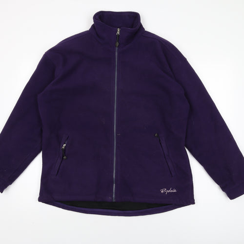 Rydale Womens Purple Polyester Full Zip Sweatshirt Size M Zip