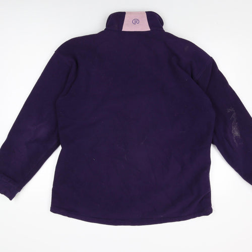 Rydale Womens Purple Polyester Full Zip Sweatshirt Size M Zip