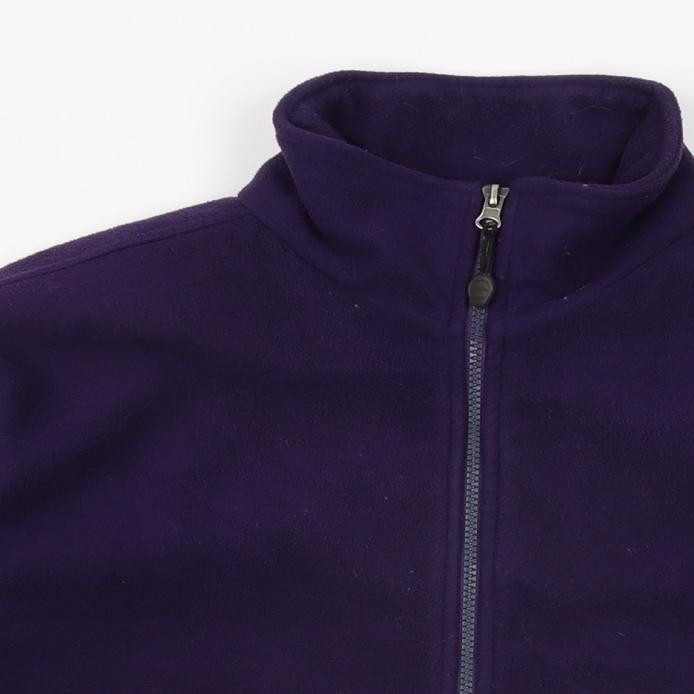 Rydale Womens Purple Polyester Full Zip Sweatshirt Size M Zip