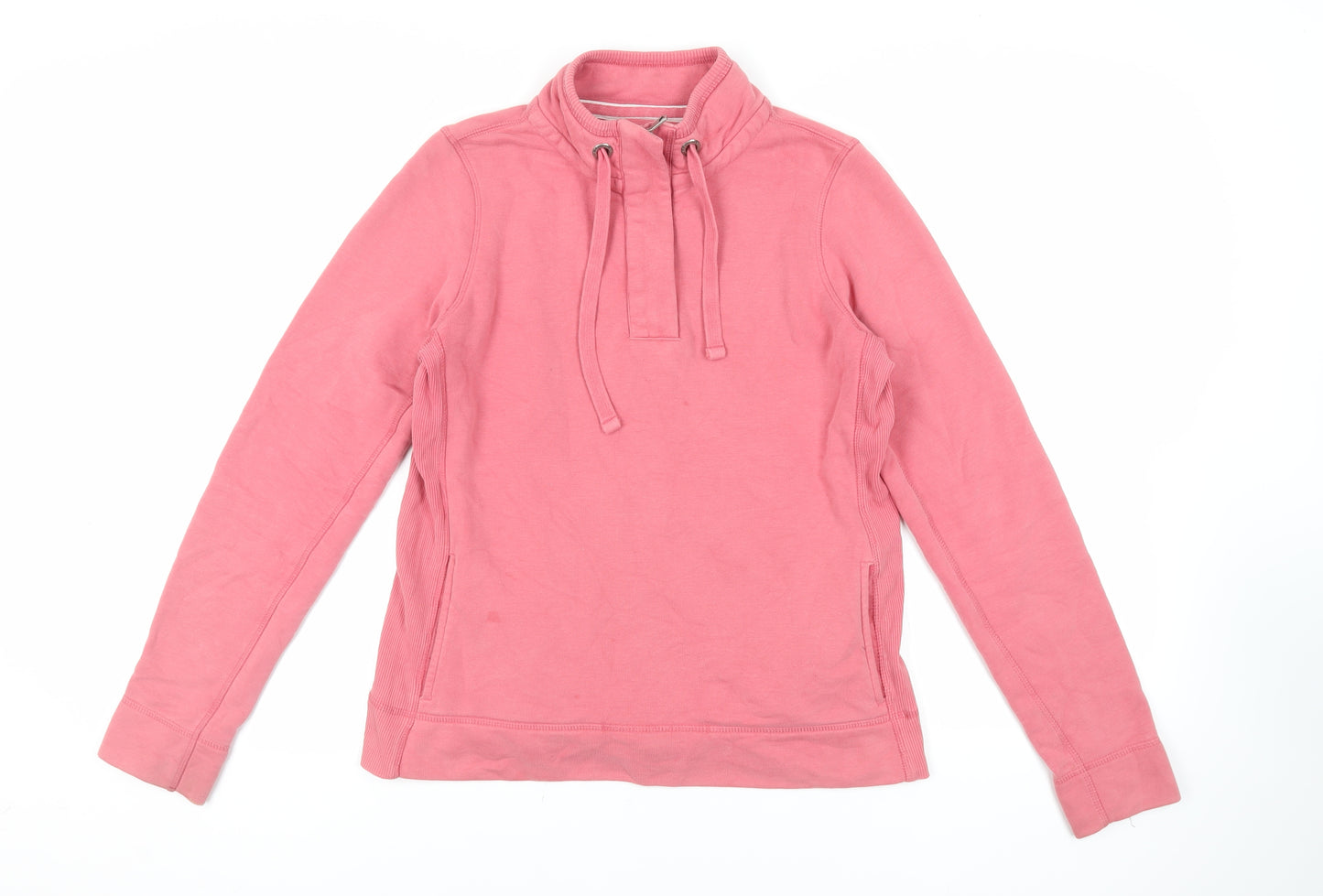 Fat Face Womens Pink Cotton Pullover Sweatshirt Size 12 Pullover - Pockets