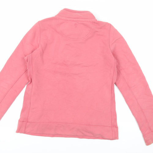 Fat Face Womens Pink Cotton Pullover Sweatshirt Size 12 Pullover - Pockets