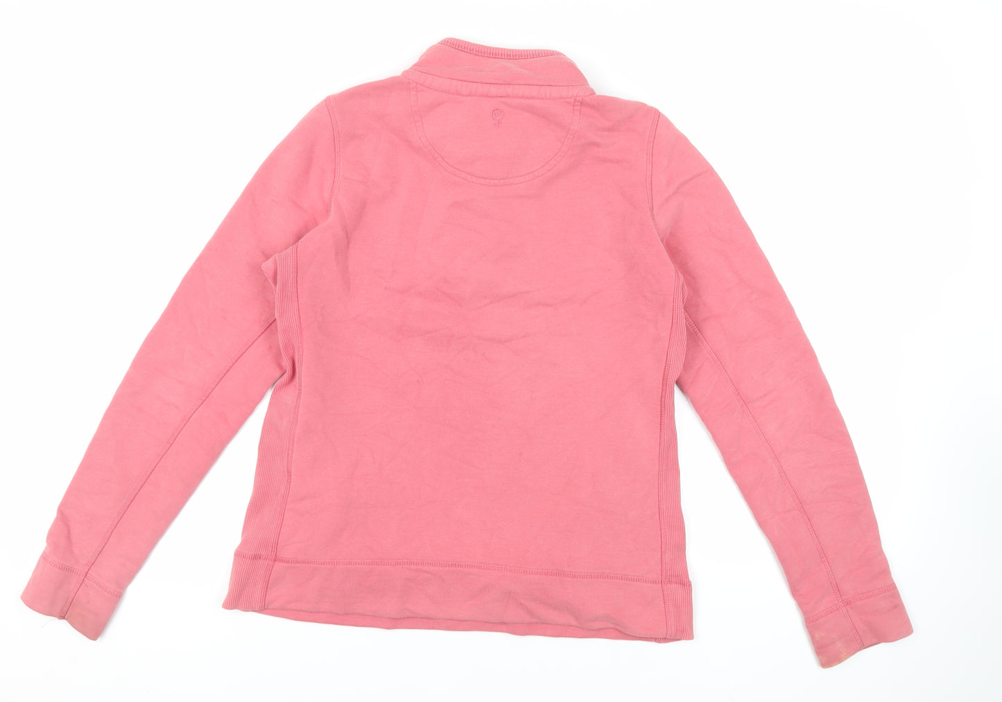 Fat Face Womens Pink Cotton Pullover Sweatshirt Size 12 Pullover - Pockets