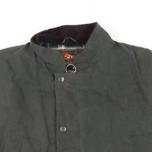 Sherwood Mens Green Gilet Jacket Size XL Zip - Waxed Vintage