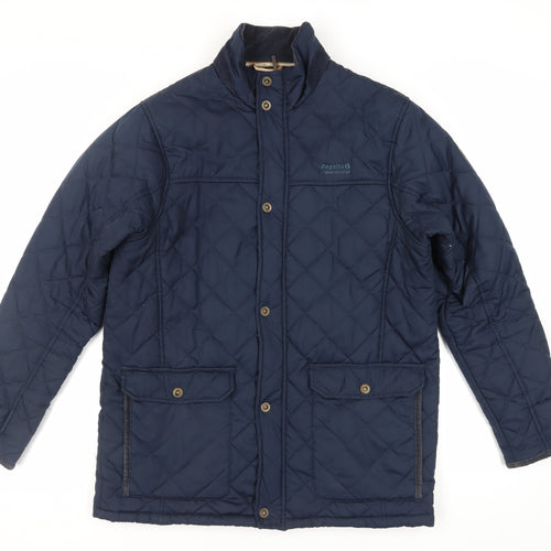 Regatta Mens Blue Quilted Jacket Size L Zip - Logo