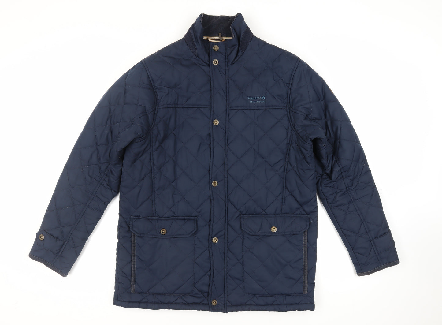 Regatta Mens Blue Quilted Jacket Size L Zip - Logo