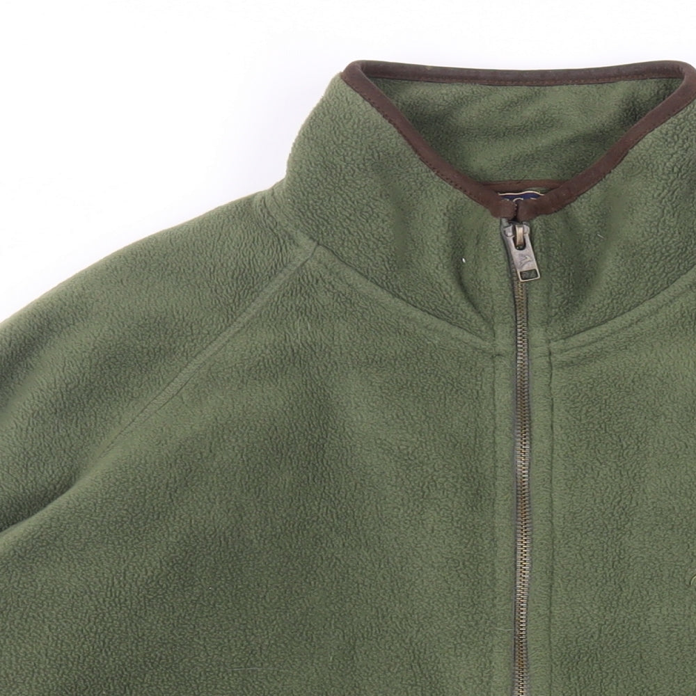 EWM Mens Green Jacket Size L Zip - Zipped Pockets