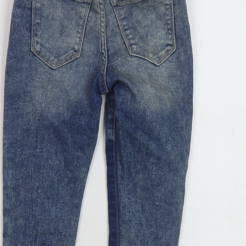 Gap Boys Blue Cotton Skinny Jeans Size 6 Years Regular Snap