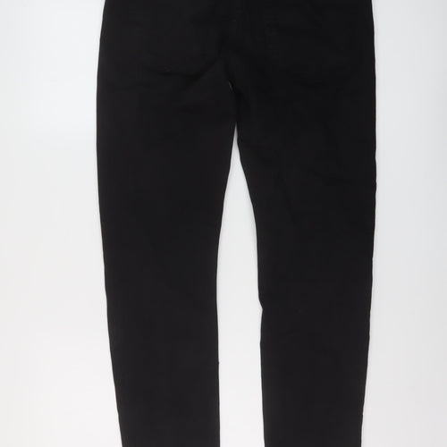 Zara Mens Black Cotton Straight Jeans Size 30 in L29 in Regular Button