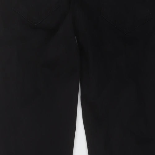 Zara Mens Black Cotton Straight Jeans Size 30 in L29 in Regular Button