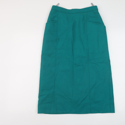 Windmoor Womens Green Wool Straight & Pencil Skirt Size 12 Zip