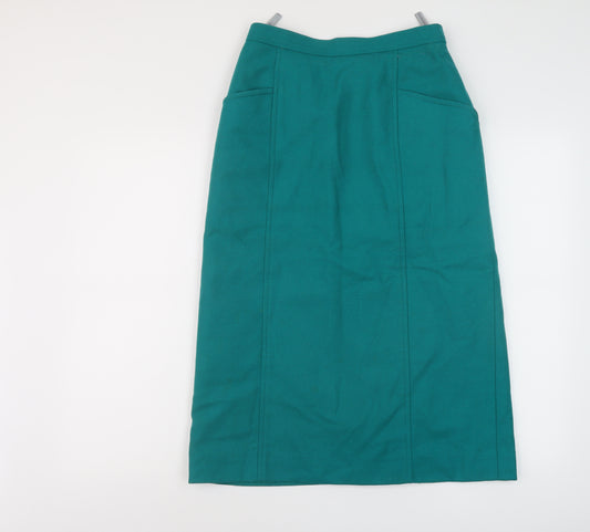 Windmoor Womens Green Wool Straight & Pencil Skirt Size 12 Zip