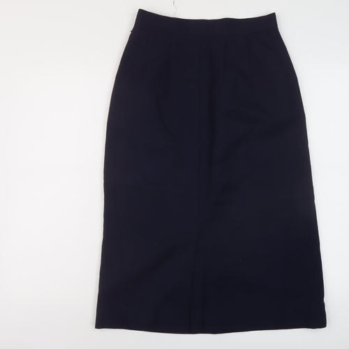 Windsmoor Womens Blue Wool Straight & Pencil Skirt Size 12 Zip