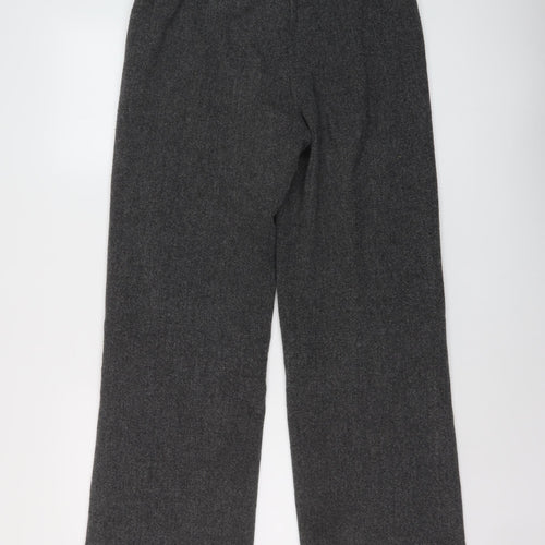 Hobbs Womens Grey Wool Trousers Size 10 L29 in Regular Zip