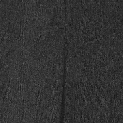 Hobbs Womens Grey Wool Trousers Size 10 L29 in Regular Zip