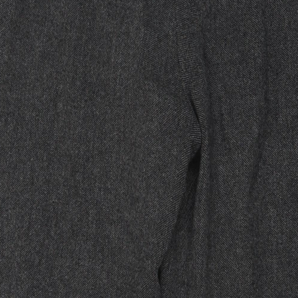 Hobbs Womens Grey Wool Trousers Size 10 L29 in Regular Zip