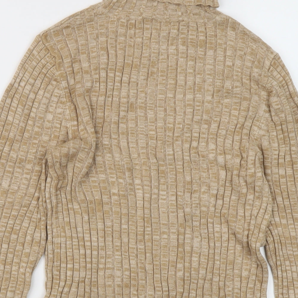 Miss Selfridge Womens Beige Roll Neck Viscose Pullover Jumper Size 12