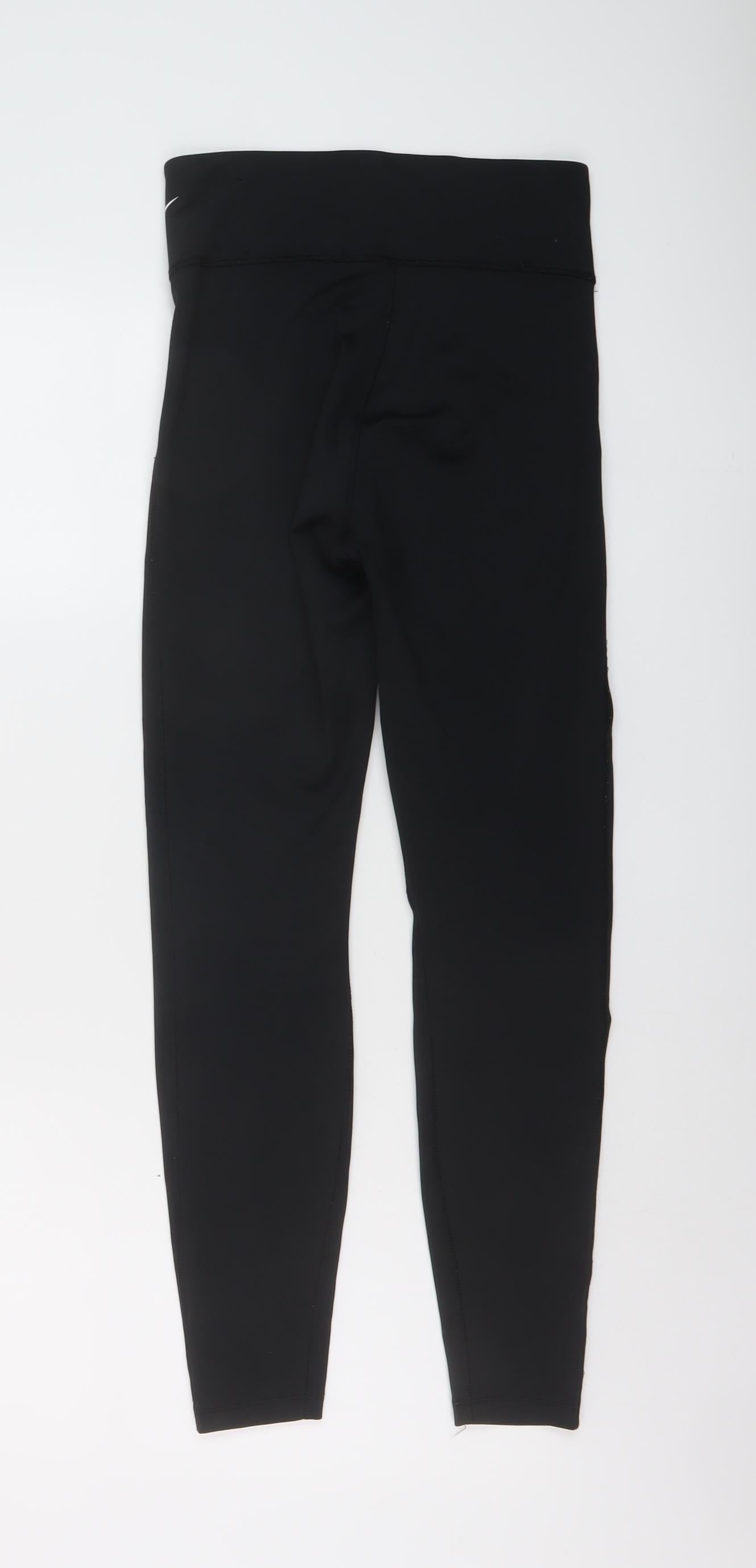 Nike Womens Black Polyester Capri Leggings Size S L26 in Regular Pullover