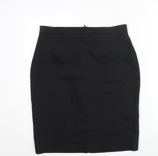 Hallhuber Womens Black Polyester Straight & Pencil Skirt Size 16 Zip