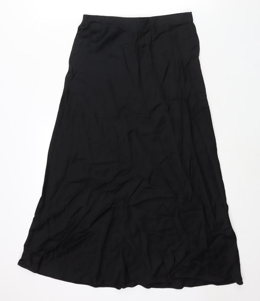 Marks and Spencer Womens Black Polyester A-Line Skirt Size 10