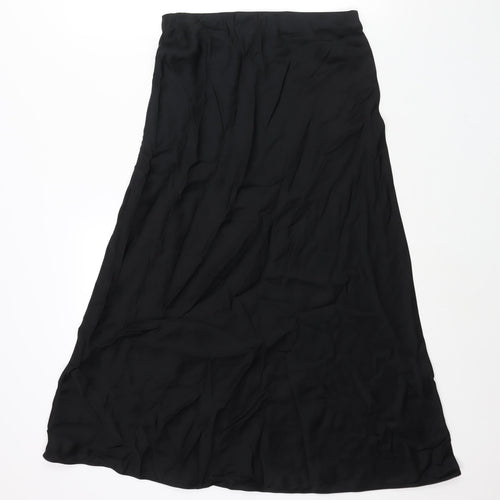 Marks and Spencer Womens Black Polyester A-Line Skirt Size 10