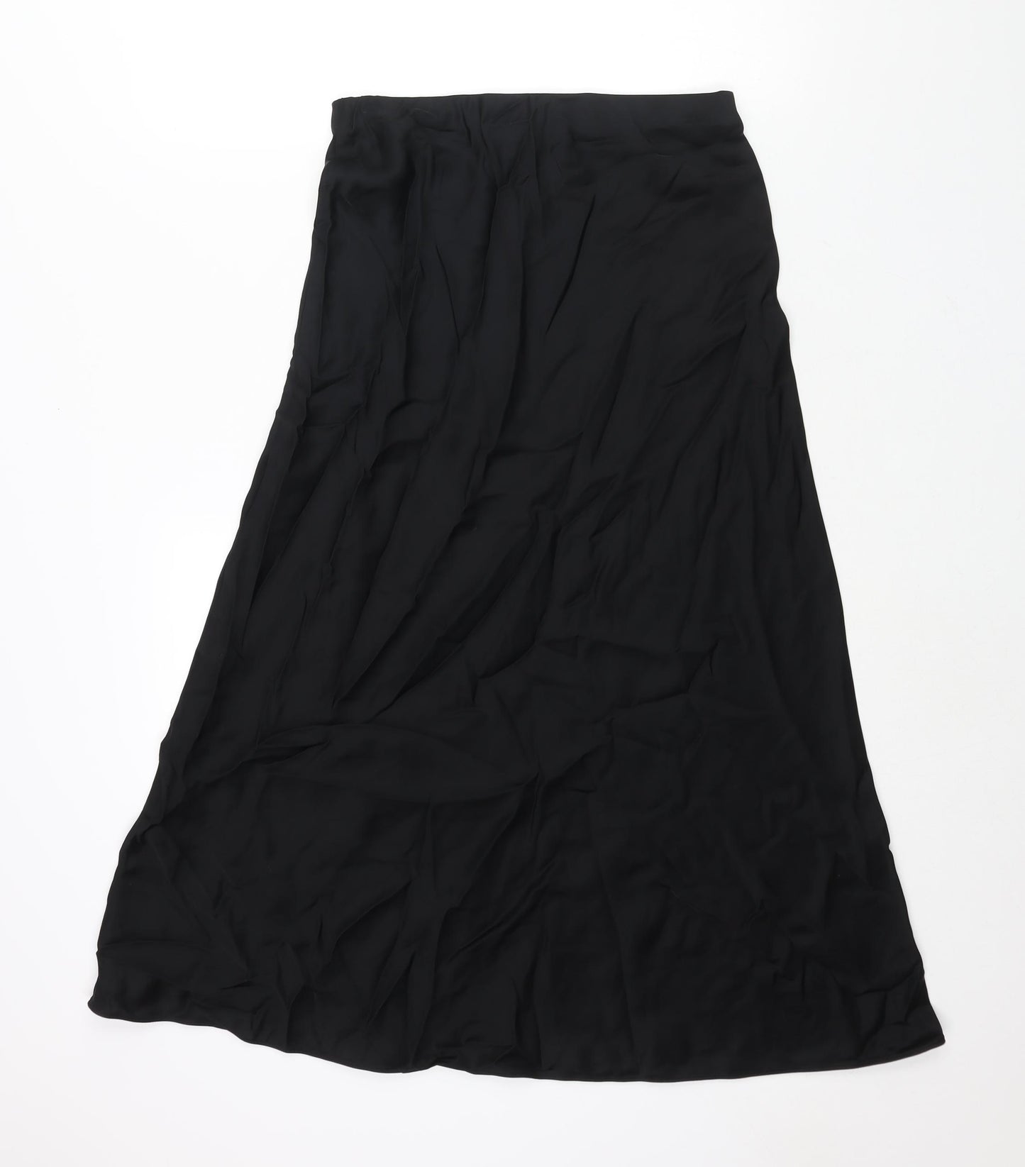 Marks and Spencer Womens Black Polyester A-Line Skirt Size 10