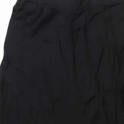 Marks and Spencer Womens Black Polyester A-Line Skirt Size 10