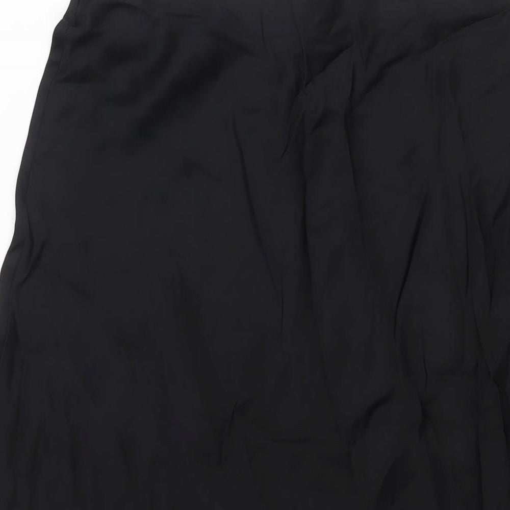 Marks and Spencer Womens Black Polyester A-Line Skirt Size 10