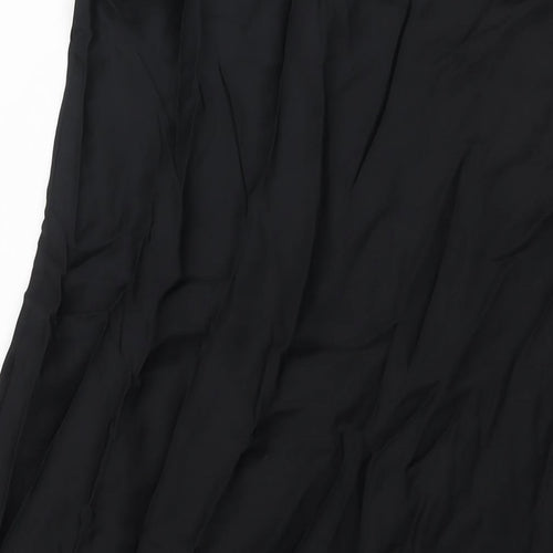 Marks and Spencer Womens Black Polyester A-Line Skirt Size 10