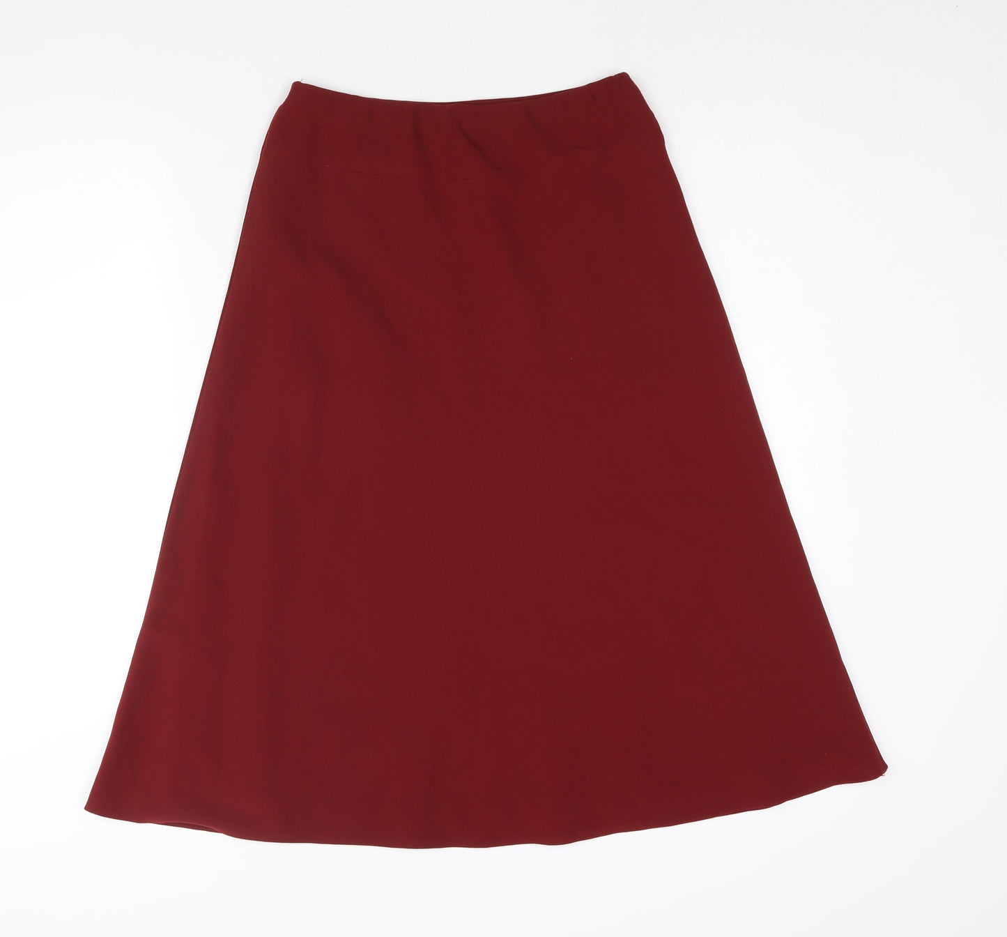 Marks and Spencer Womens Red Polyester A-Line Skirt Size 8