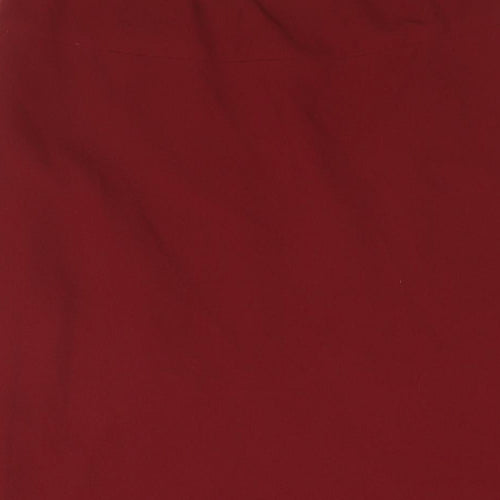 Marks and Spencer Womens Red Polyester A-Line Skirt Size 8