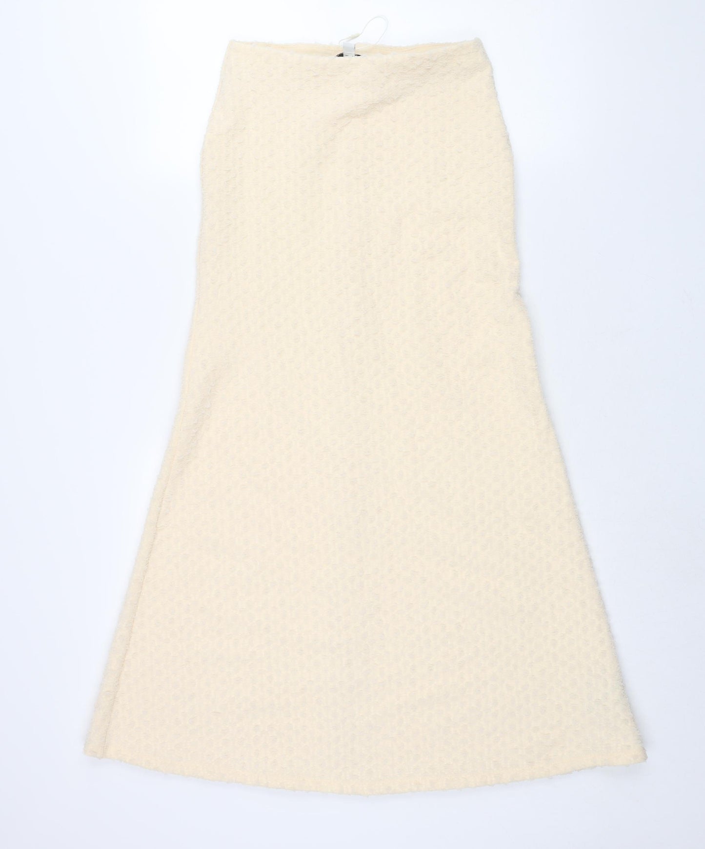 Marks and Spencer Womens Beige Polyester A-Line Skirt Size 8 - Textured