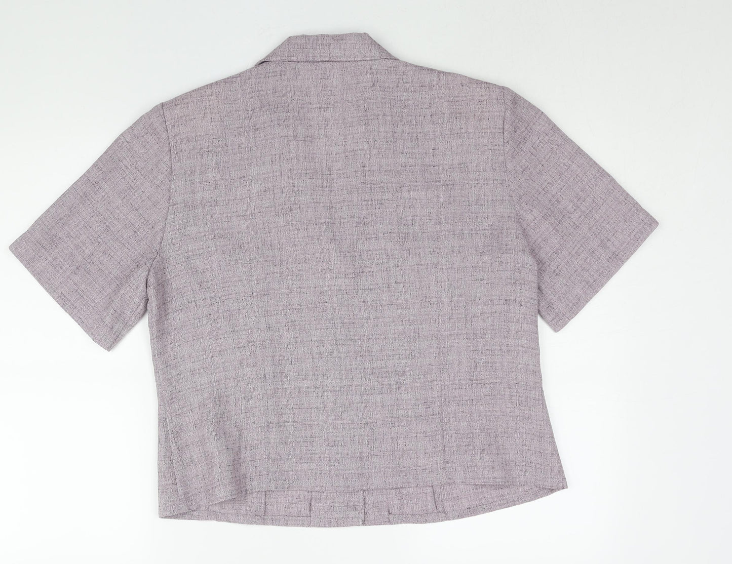 Roman Womens Purple Polyester Basic Blouse Size 18 Collared