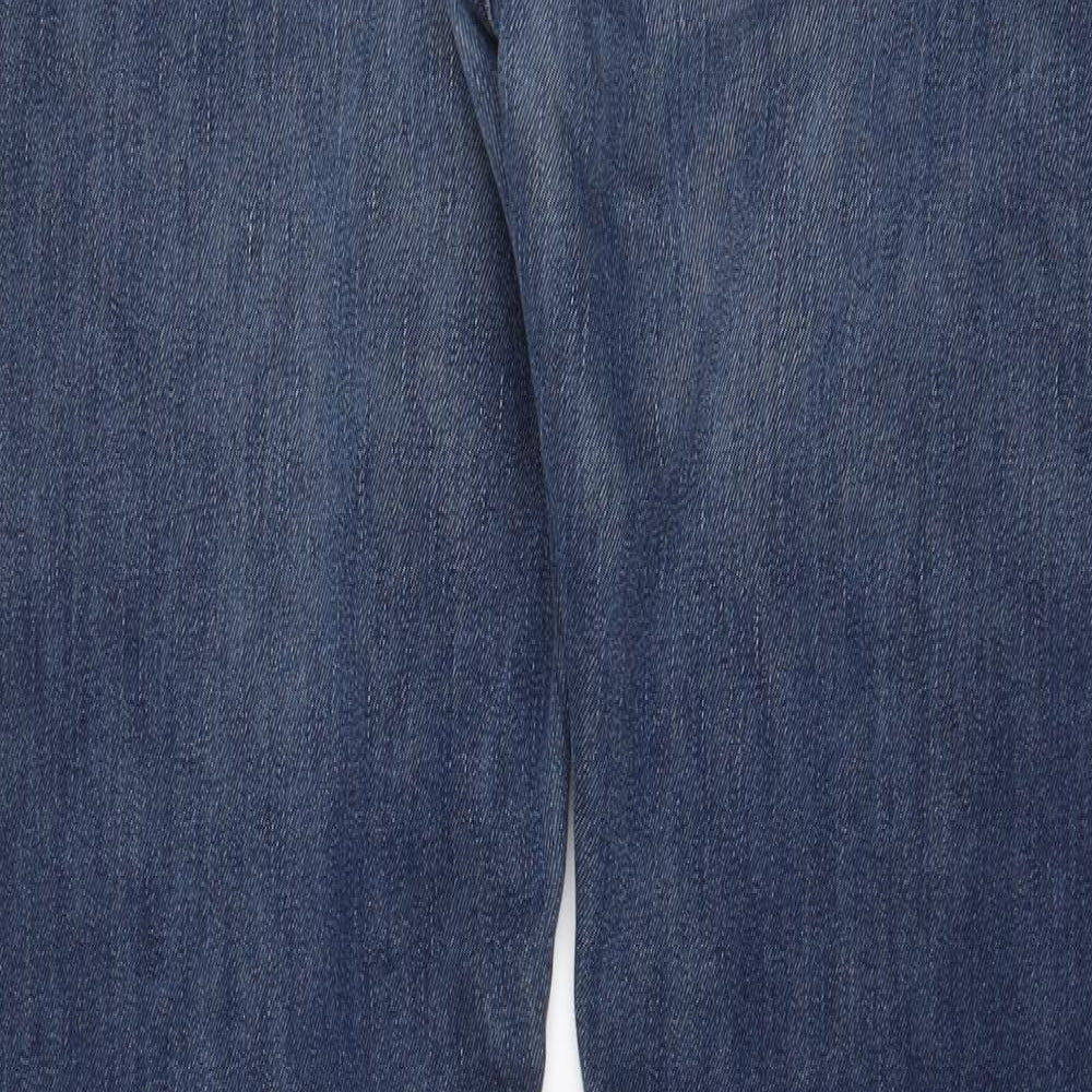 Levi's Mens Blue Cotton Straight Jeans Size 36 in L32 in Regular Zip