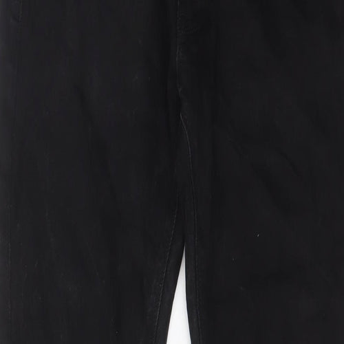 Marks and Spencer Mens Black Cotton Skinny Jeans Size 30 in L31 in Regular Zip