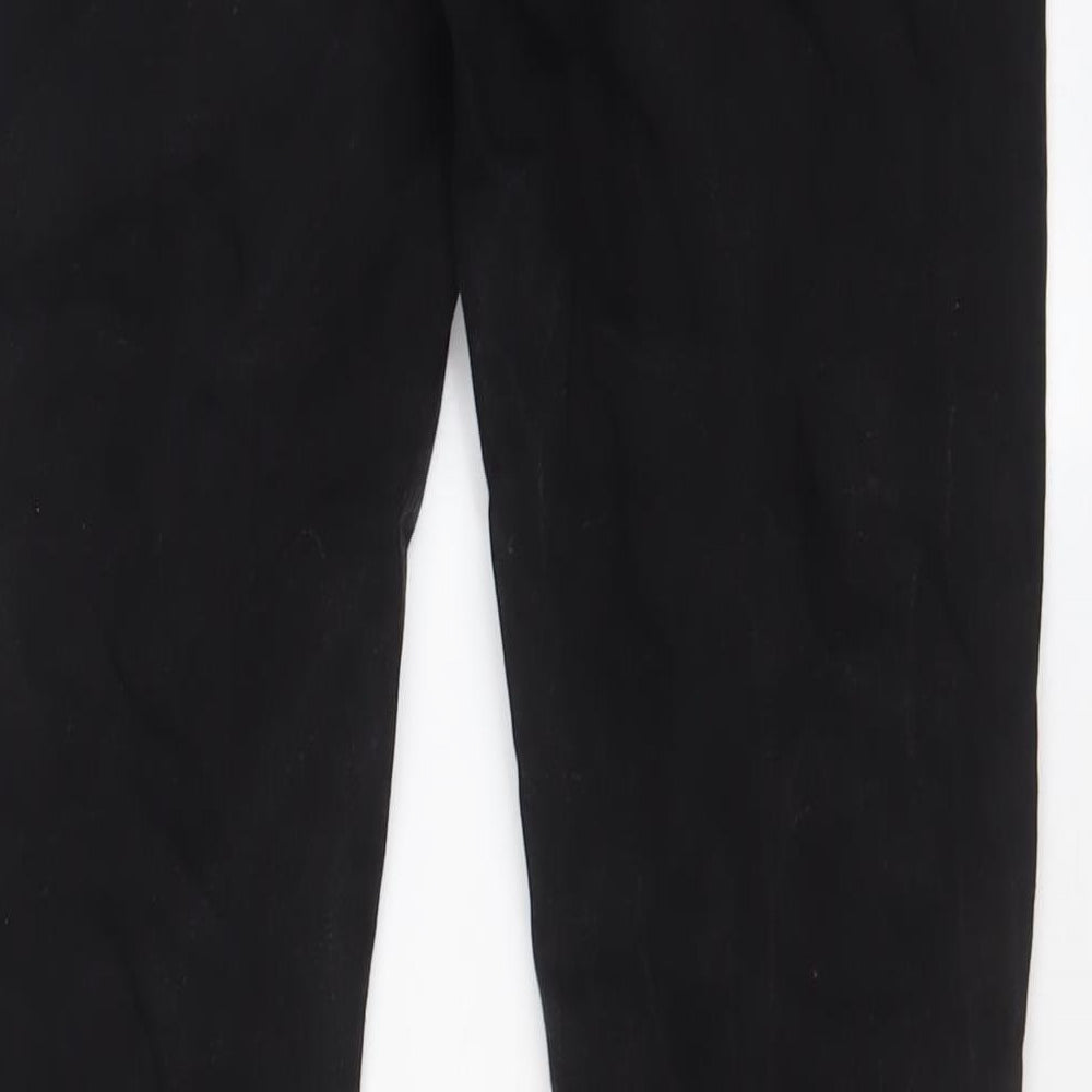 Marks and Spencer Mens Black Cotton Skinny Jeans Size 30 in L31 in Regular Zip