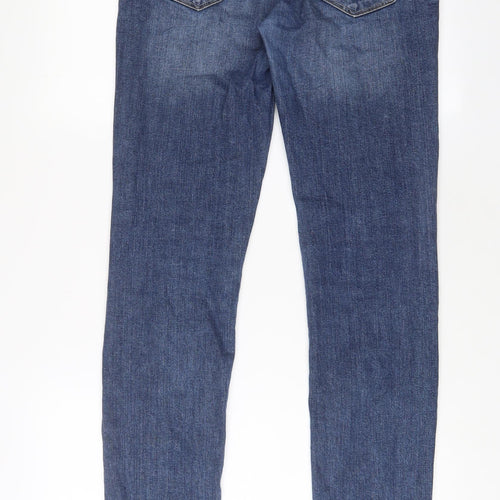 Denim & Co. Mens Blue Cotton Straight Jeans Size 30 in L32 in Slim Zip