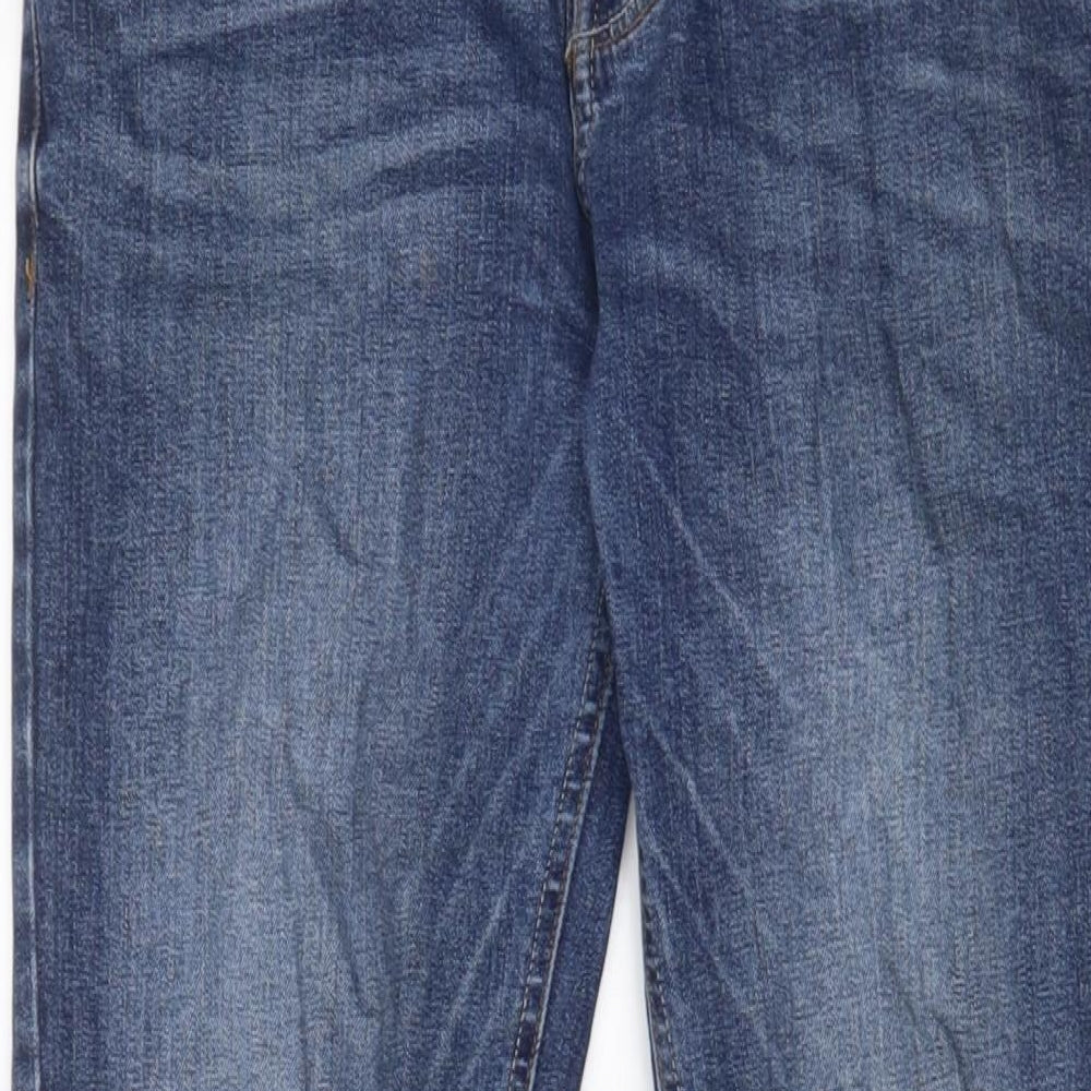 Denim & Co. Mens Blue Cotton Straight Jeans Size 30 in L32 in Slim Zip