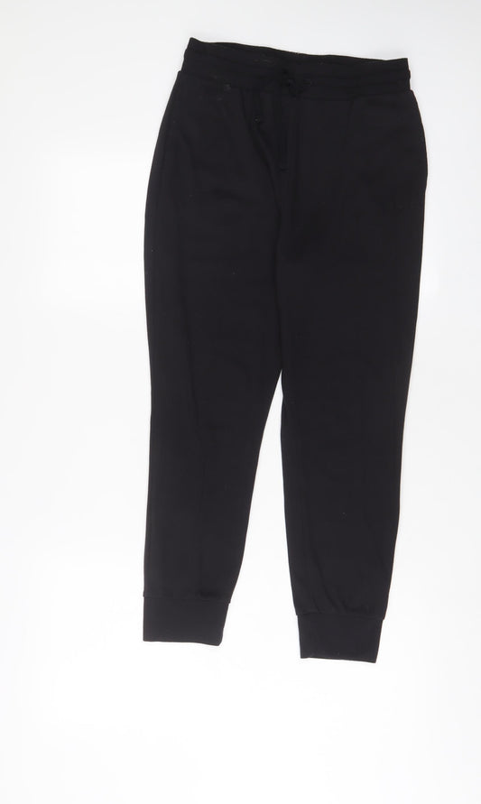 LA Gear Womens Black Polyester Jogger Trousers Size 12 L24 in Regular Drawstring